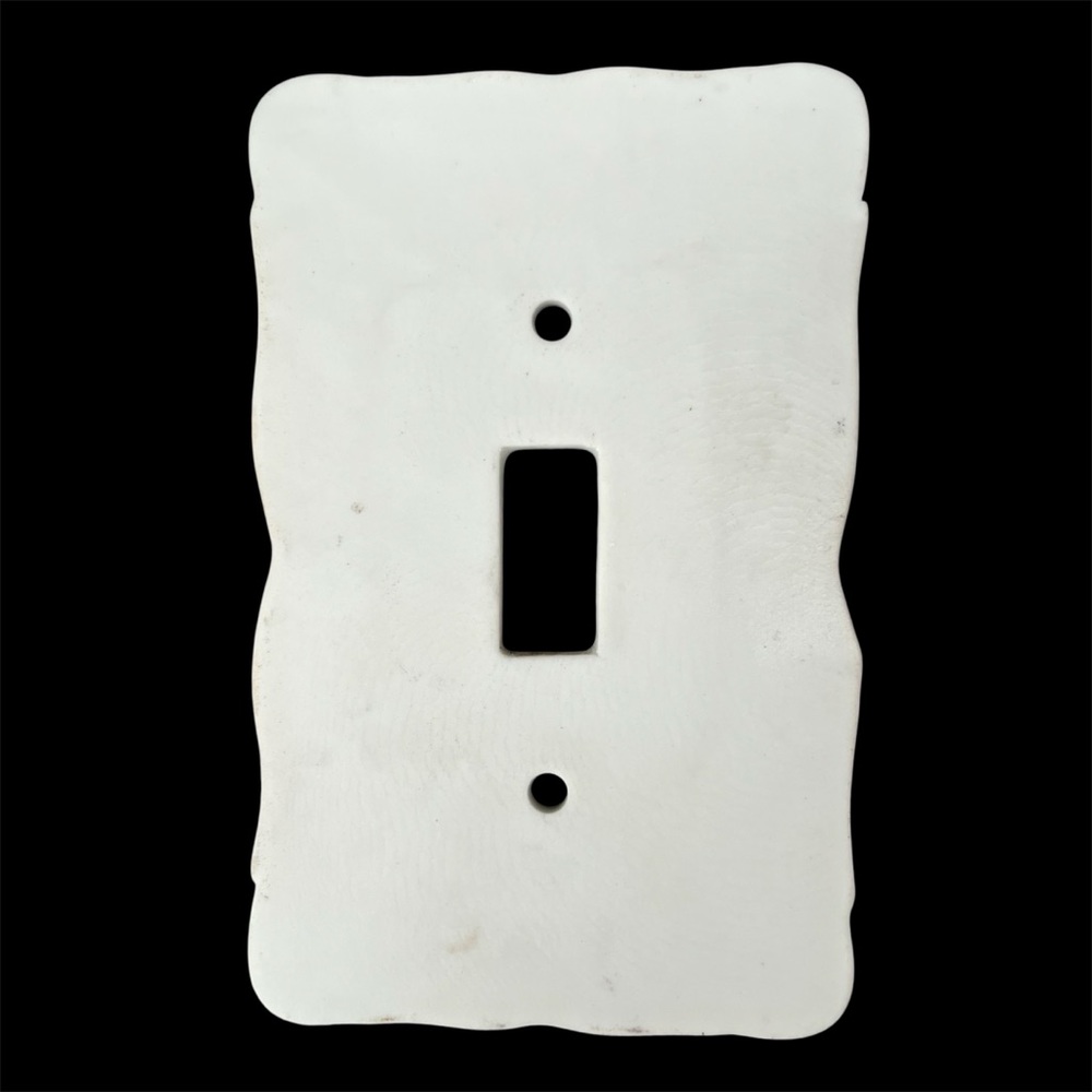 Border Collie White Hand Painted Porcelain Light Switch Cover Herding Dog Home - Picture 3 of 4